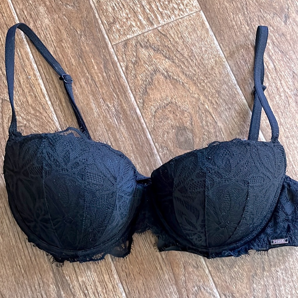 PINK date push-up black lace 36B